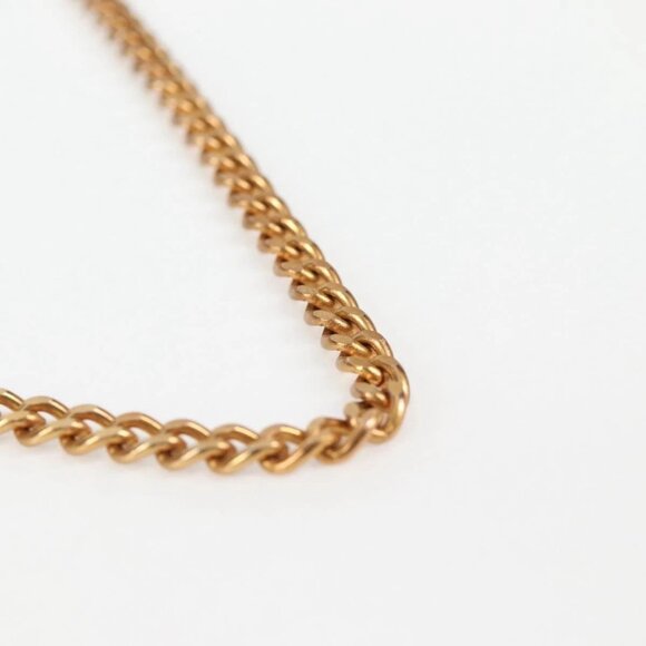 CARTIER Chain Shoulder Bag Suede Leather Red Gold Auth 118790V - Picture 9 of 16